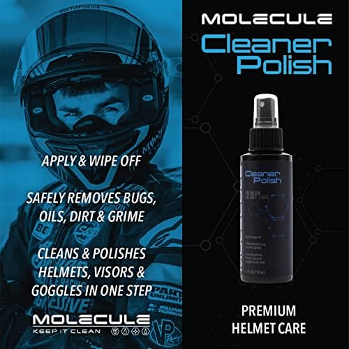 Molecule Helmet Care Kit | Premium Helmet Care | Includes Anti-Fog, Cleaner Polish, Helmet Refresh, and Rain Repel | Cleans and Details Helmets, Visors, and Goggles | 4 Ounces (1 Kit) - Image 2