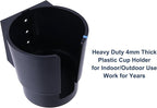 Universal Large Cup Holder Wall Mount, Heavy Duty Plastic Drink Holder | Work for Boat Car Truck RV Bus Tractor Wall Wood, Vertical or Horizontal Mount, Fit Most Cup Bottle Can Tumbler Black 1 Pack - Image 5