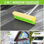 14Pcs Car Wash Kit, 62'' Car Wash Brush with Long Handle, Microfiber Scratch-Free Carwash Brush Mop Mitt Kit Car Car Washing Supplies Cleaning Kit for Cars RV SUV Truck Boat Green - Image 3