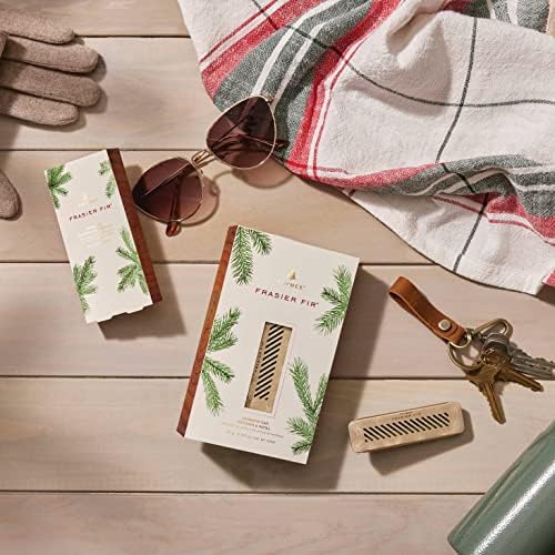 Thymes Frasier Fir Car Diffuser Kit + Refills – Vent Clip Air Freshener + 4 Frasier Fir Diffuser Reeds – Car Air Fresheners with Fresh Scent – Long-Lasting Fragrance - Image 4