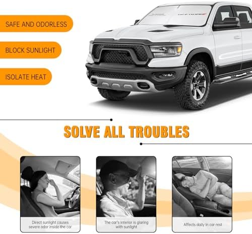 Windshield Sun Shade for Dodge RAM 1500 2010-2026 Sunshade - Image 5