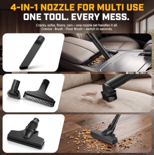 Cordless Vacuum Compatible with Dewalt 20V Battery (No Battery) - Image 4