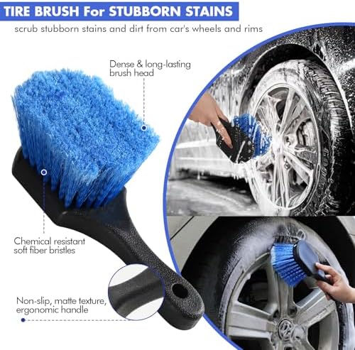 64'' Car Wash Brush with Long Handle, RV Flow-Through Wash Brush with Adjustable Handle, Anti-Scratch Plus Size Soft Car Wash Brush Mop with Hose Attachment Car Wash Kit for SUV RV Truck Boat - Image 6
