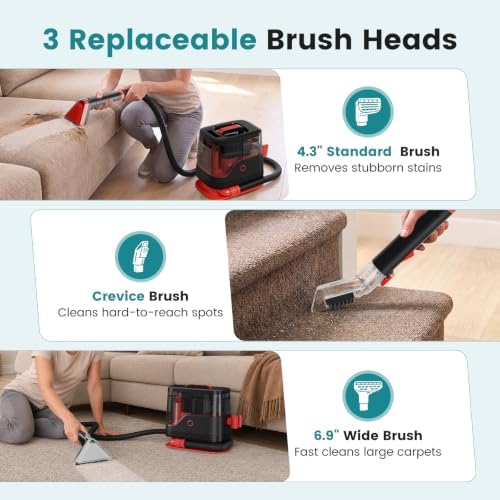 OLIXIS Carpet Cleaner Machine Upholstery Couch Cleaner Solution Portable - Image 5