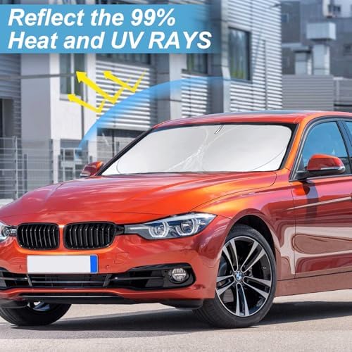 INSAUTO Windshield Sun Shade for 2019-2025 BMW 3 Series 328i M340i M3, Front Window Sun Visor Protector Cover Custom Fit BMW 3 Series Accessories - Image 2