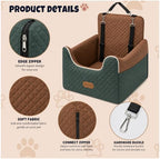 ALL GOOD PET SUPPLIES Dog Car Seat for Small/Medium Dogs Under 35lbs | Soft Memory Foam Booster Car Seat with Detachable Washable Cover and Cushion, Puppy Dog Bed - Image 4