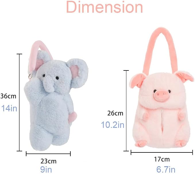 Tissue Box Cover Plush Tissue Box Holder for Car, Home, Decorative Holder/Organizer for Bathroom Vanity Countertop, Nightstands, Office Desk-Fuzzy Elephant - Image 4