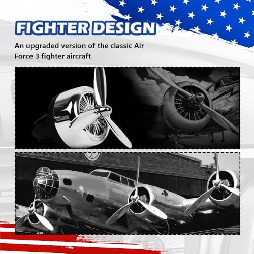 2026 Upgraded Air Force 3 Car Air Freshener,Air Force 3 Fighter Car Vent Clips with Spinning Propeller for Reducing Odors,Universal Air Vent Decorations for Cars as Gift for Men & Pilots - Image 3