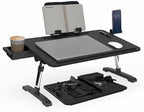 Limitless TotalDesk Portable Modern Workstation and Lap Desk with Adjustable Height & Tilt (Black) by LimitlessInnovations