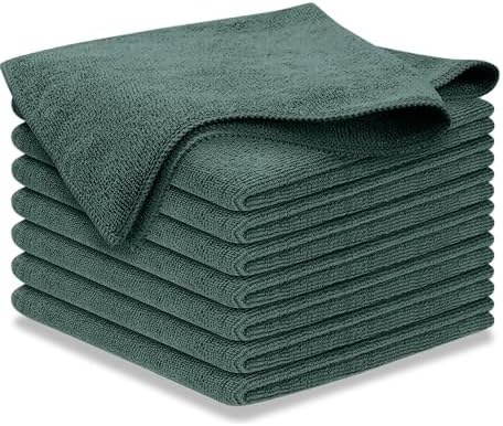 USANOOKS Premium 300GSM Microfiber Cleaning Cloth - 12.5"x12.5" High Performance - 1200 Washes, Ultra Absorbent Microfiber Towels for Cars Undercarriage, Rims & Engine Bay Cleaning - Microfiber Cloth by USANOOKS