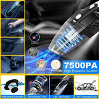 39Pcs Car Cleaning Kit, Interior Detailing Kit with High Power Handheld Vacuum, Detailing Brush Set, Windshield Tool, Blue Complete Auto Accessories for Women, Men - Image 2