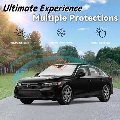 Windshield Sun Shade for Honda Civic 2016-2021 - Image 3