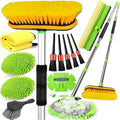 62'' Car Wash Brush with Long Handle, Car Wash Kit with Tire Brush, Tower, Window Squeegee, Chenille Microfiber,Car Detailing Brushes, Car Cleaning Brush Kit Supplies for Car, Truck, SUV, RV by Unknown