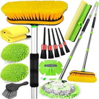 62'' Car Wash Brush with Long Handle, Car Wash Kit with Tire Brush, Tower, Window Squeegee, Chenille Microfiber,Car Detailing Brushes, Car Cleaning Brush Kit Supplies for Car, Truck, SUV, RV by Unknown