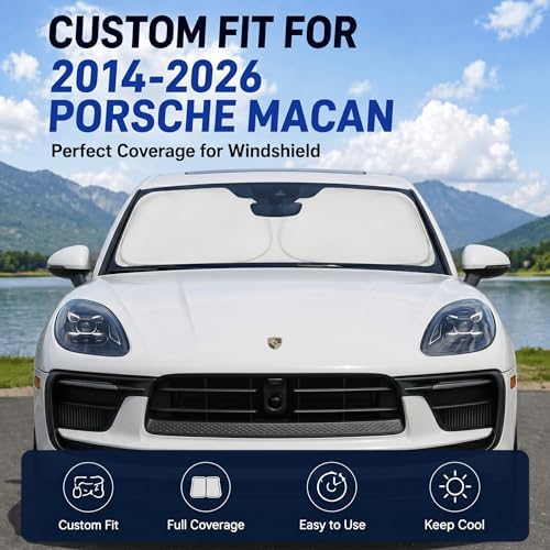 Custom Fit Windshield Sun Shade for Porsche Macan 2014-2026 - Image 2