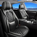 Fit Compass Car Seat Covers Compatible with Jeep Compass 2012-2024 2025 2026-Premium Leather,Waterproof,Breathable,Airbag Compatible &All-Weather Seat Cushion Protecto(Full Set,Grey) by Unknown