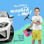 Kids Car Wash Activity Kit – 7 Kid-Sized Carwash Accessories Gifts for Boys & Girls Ages 5 6 7 8-10 - Outdoor Fun Toys – Set Includes Bucket, Squeegee, Microfiber Mitt, Wheel Brush, 3 Cleaning Cloths - Image 5