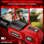 Cordless Portable Washer for Milwaukee 18V Battery, 1000 PSI Portable Handheld Washer with Brushless Motor, 6-in-1 Nozzle, 3 Level Adjustable for Car Yard Fence Wall Clean (Battery Not Included) - Image 4