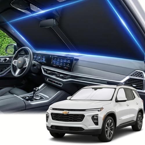 for Chevy Chevrolet Equinox Windshield Sun Shade 2018-2026, Custom Fit Front Window Visor, Foldable UV Ray Blocker, Summer Car Accessory by AuyNeas