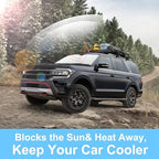 TINGLU Sun Shade for Ford Expedition SUV 2018-2024 2025 Accessories Windshield Sun Shade Window Shade UV Rays Protection Sun Visor Cover with Steering Wheel Sunshade Storage Bag - Image 5