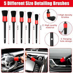 17PCS Car Cleaning Kit, Red Car Interior Detailing Kit with High Power Handheld Vacuum, Detailing Brush Set, Windshield Cleaner, Cleaning Gel, Complete Auto Accessories for Women Girls Gift - Image 5