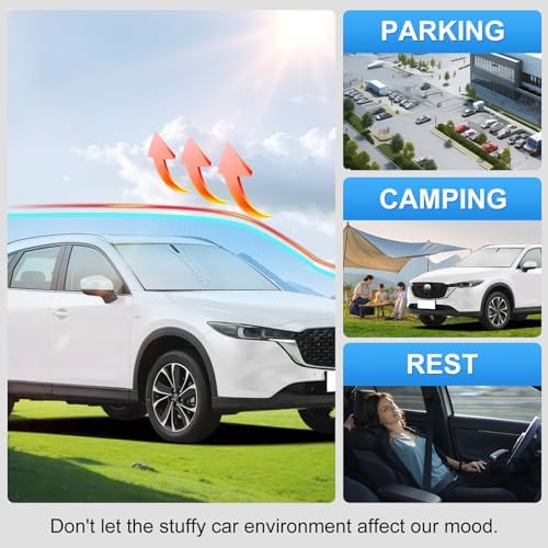 Custom Fit Windshield Sun Shade for Mazda CX5 CX-5 2017-2026 - Image 6