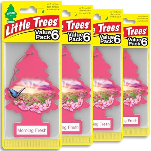 LITTLE TREES Car Air Freshener | Hanging Tree Provides Long Lasting Scent for Auto and Home | 24 Air Fresheners |Morning Fresh by LITTLETREES