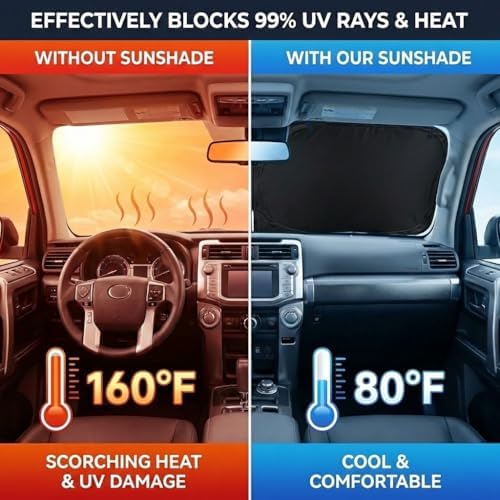 for Nissan Altima Sun Shade Windshield Cover - Custom Fit Altima Accessories 2013-2018 Sunshade Foldable UV Protection & Heat Shield Sun Visor Accessories - Image 6