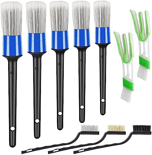 HMPLL 10pcs Car Detailing Kit, Premium Detailing Brush Set by LOKEME-USDirect