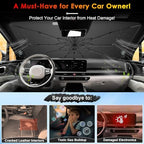 for Car Windshield Sunshade Umbrella for 2021-2025 Kia Sorento, Custom Fit Windshield Sun Protector Cover, 6-Layer Heat-Resistant Fabric, Ultra-Strong Fiberglass Frame (for 2021-2025 Kia Sorento) - Image 3