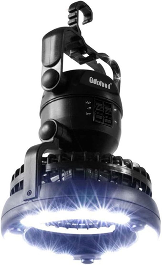 Odoland Portable LED Camping Lantern with Ceiling Fan - Hurricane Emergency - Image 6