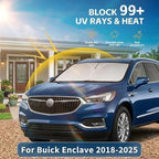 for Buick Enclave Windshield Sun Shade 2018-2023 2024 2025, Custom Fit Front Window Sunshade, Foldable UV Ray Blocker, Car Accessories Sun Visor for Enclave - Image 2