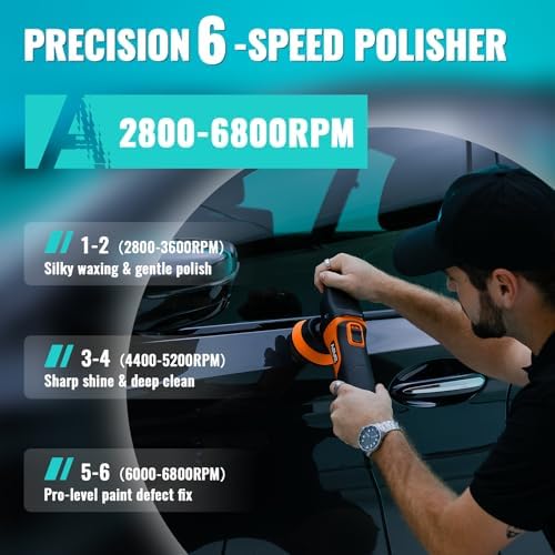 AUTIWOZ W03 Mini Rotary Buffer Polisher, Car Buffer Detail Kit - Image 2
