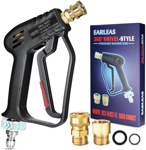 Short Pressure Washer Gun with 360° Swivel by EARLEASDirect