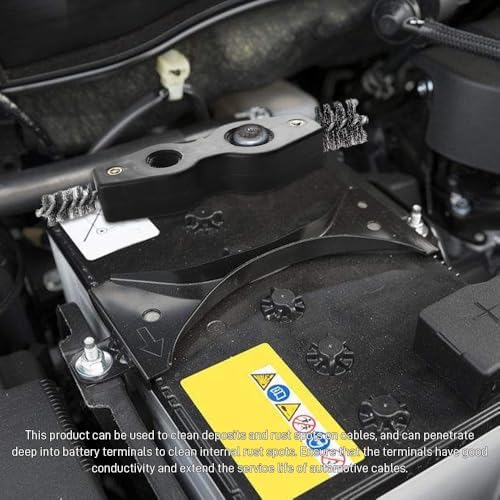 4 in 1 Car Battery Cleaning Brush, Battery Terminal Cleaner, Anti-Rust Auto Battery Cleaner with Steel Wire, Car Accessories Vehicle Machine Parts Clean Tools for Most Vehicles (Black) - Image 7