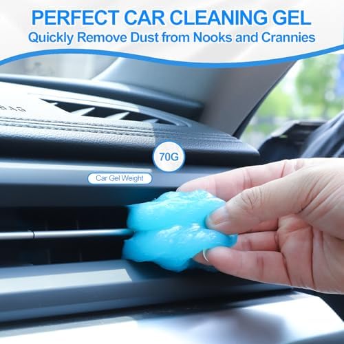 IPELY 6 Pack Car Cleaning Supplies – Car Duster Interior & Brush Interior & Cleaning Gel, Car Detailing Cleaning Kit for Cars, Trucks, SUVs & RVs - Image 5