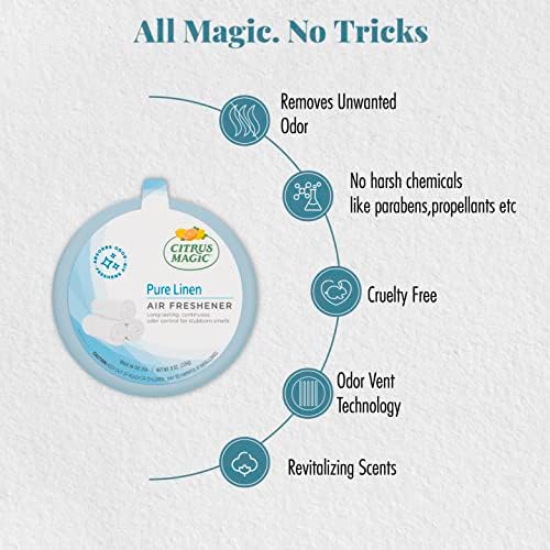 Citrus Magic Solid Air Fresheners, Pure Linen, 8 Ounce, Pack of 2 - Image 4