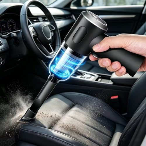 Compressed Air Duster Wireless Handheld Car Vacuum Cleaner, Air Blower 3 in 1 Electric Air Dusters Computer Vacuums Keyboard Cleaner Power Rechargeable Vacuum for Desk Home and Office Dust Cleaning - Image 3