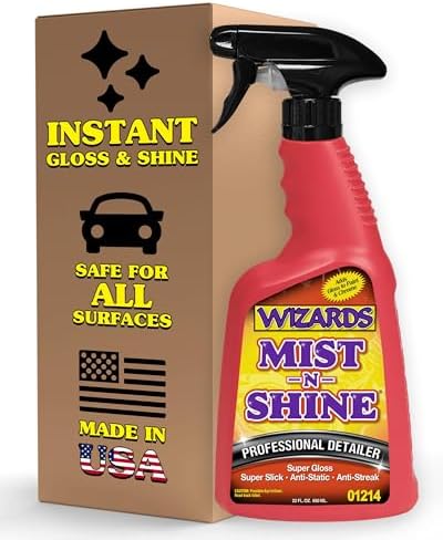 Wizards Mist-N-Shine Quick Detailer Spray - Waterless Wash - 22 oz by Wizards