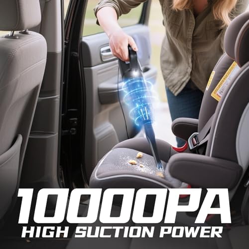 VCANENERGY Car Cleaning kit, Car Interior Detailing kit with 10000pa Car Vacuum Cleaner, Wheel Brush, Windshield Cleaner Tool, Microfiber Towel, Wash Mitt, Interior and Exterior Car Wash kit with Bag - Image 3