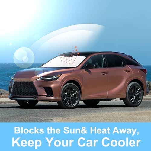 TINGLU Sun Shade for Lexus RX 2023 2024 2025 2026 Accessories Windshield Sun Shade Window Shade UV Rays Protection Sun Visor Cover with Steering Wheel Sunshade Storage Bag - Image 5