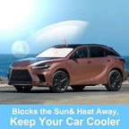 TINGLU Sun Shade for Lexus RX 2023 2024 2025 2026 Accessories Windshield Sun Shade Window Shade UV Rays Protection Sun Visor Cover with Steering Wheel Sunshade Storage Bag - Image 5