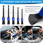 26PCS Car Detailing Kit, Car Detailing Brush Set, Car Cleaning Kit, Auto Detailing Tools for Interior Exterior Wheels, Professional Car Wash Accessories with Windshield Cleaning Tool and Storage Bag - Image 4