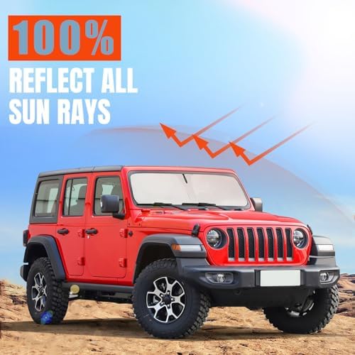 Foldable Front Sun Shade for Jeep Wrangler 2018-2026/Gladiator 2020-2026 - Image 5