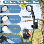 2026 Upgraded Portable Shower with Heater, 6000mAh Rechargeable Camping Shower Pump with LED Display, 3 Spray Modes 5 Gal Foldable Bucket, Outdoor Shower for Hiking RV Travel Pet Bath Car Washing - Image 5