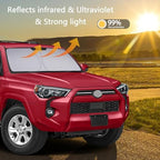 Windshield Sun Shade for Toyota 4runner 2010-2024 Foldable - Image 5