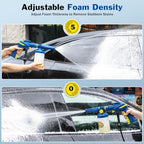 5-in-1 Pressure Washer Gun with Foam Cannon, Built-in 5 Spray Nozzles, M22-14 & M22-15 Adapters, 3/8" Quick-Connect Adapter – Power Washer Gun for Car & Home Cleaning - Image 5