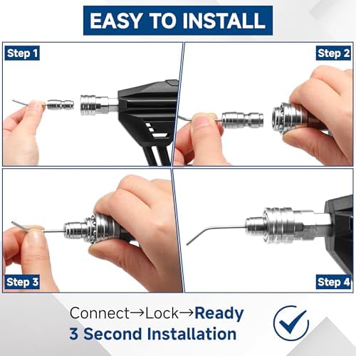 Pressure Washer Needle Nozzle Kit – Stainless Steel Flush Wand - Image 4