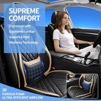Fit Liberty Car Seat Covers Compatible with Jeep Liberty 2002-2010 2011 2012-Premium Leather,Waterproof,Breathable,Airbag Compatible &All-Weather Seat Cushion Protecto(Full Set,Beige) - Image 3