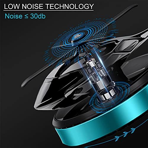 Car Air Freshener,Al Alloy Solar Helicopter Diffuser,Home&Car Décor|Blue - Image 3